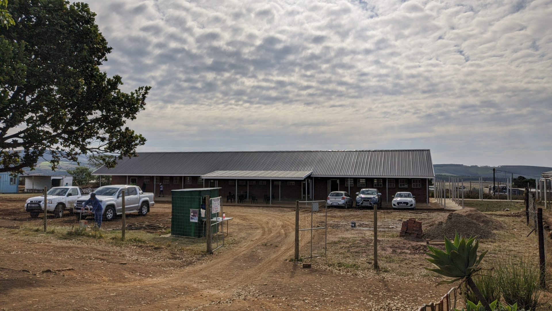 Front of Building in Construction